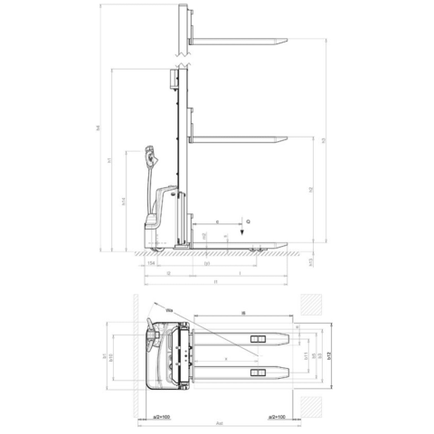 PRAMAC LIFTER DUPLEX NX12-35 Carrello Elevatore Elettrico
