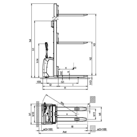 PRAMAC LIFTER GX12-42EVO GEL24V-105Ah Carrello Elevatore Elettrico