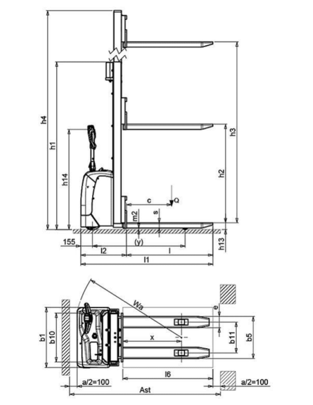 PRAMAC LIFTER GX12-42EVO GEL24V-105Ah Carrello Elevatore Elettrico