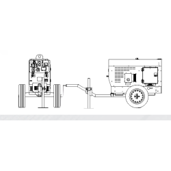 GENSET CARRELLO TRAINO LENTO DUE RUOTE GRT2W