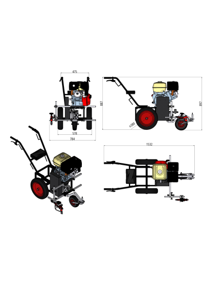 Berizzi GEA 4200 Electric Airless Trolley Line Striper Pump