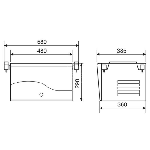 DOMETIC TEC 29LPG Disegno tecnico
